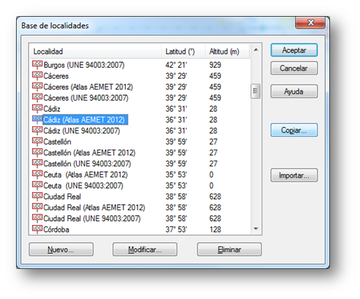 Base Localidades